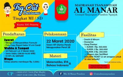 Try Out Bersama MTs AL MANAR